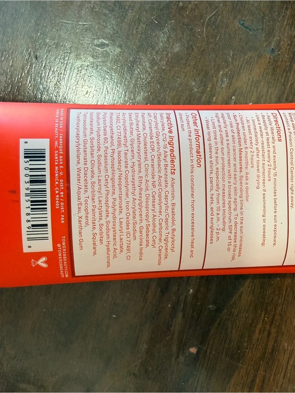 Tower 28 SOS Face Guard SPF 30 - Bright Orange Tube